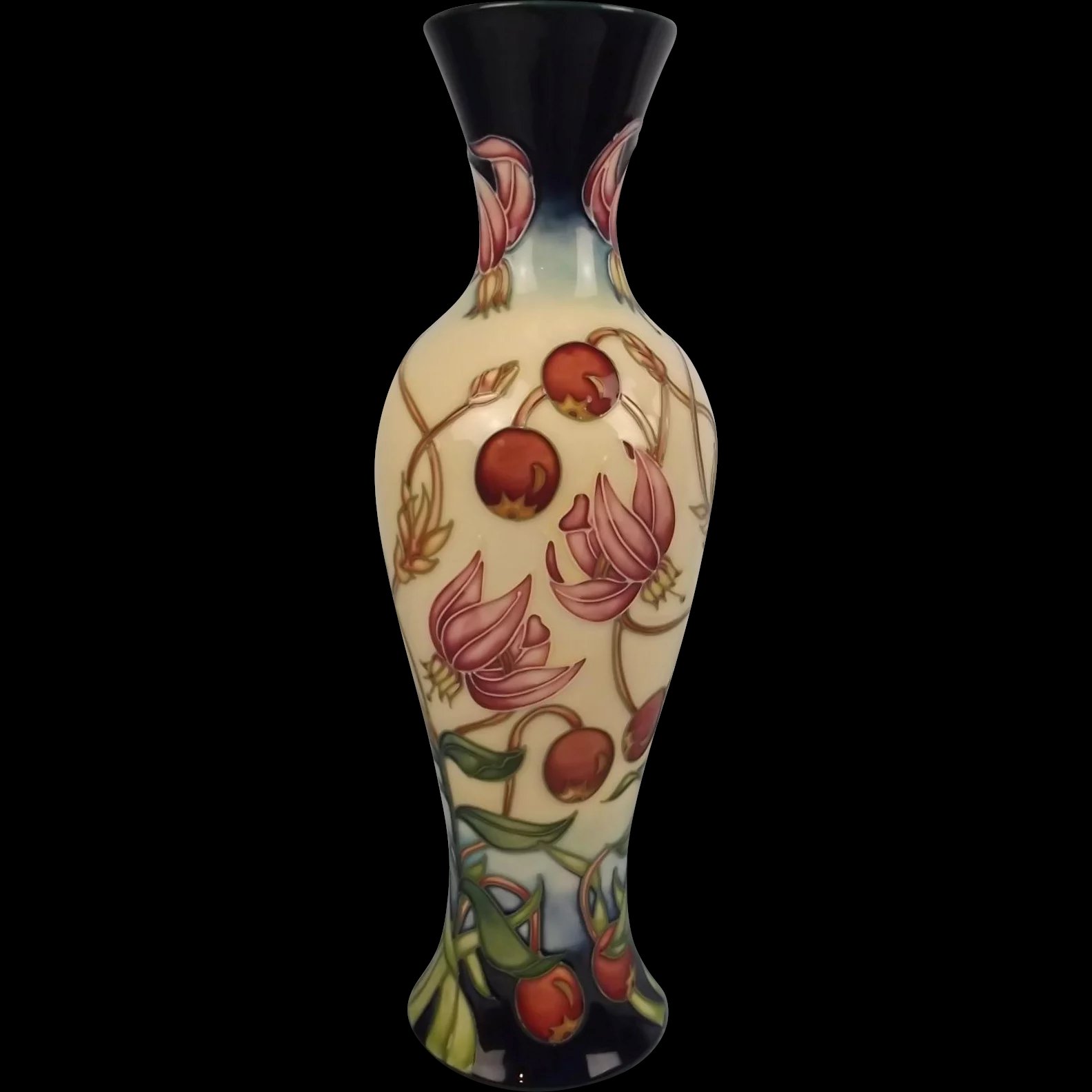 Boxed Moorcroft Party Piece Pattern Vase No. 158/200