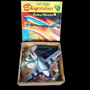 Boxed Tinplate Louis Marx & Co. Four Engine Skycruiser Aeroplane Toy