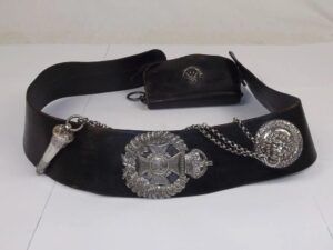British Army Rajputana Rifles Silver Officer's Hallmarked Cross Belt