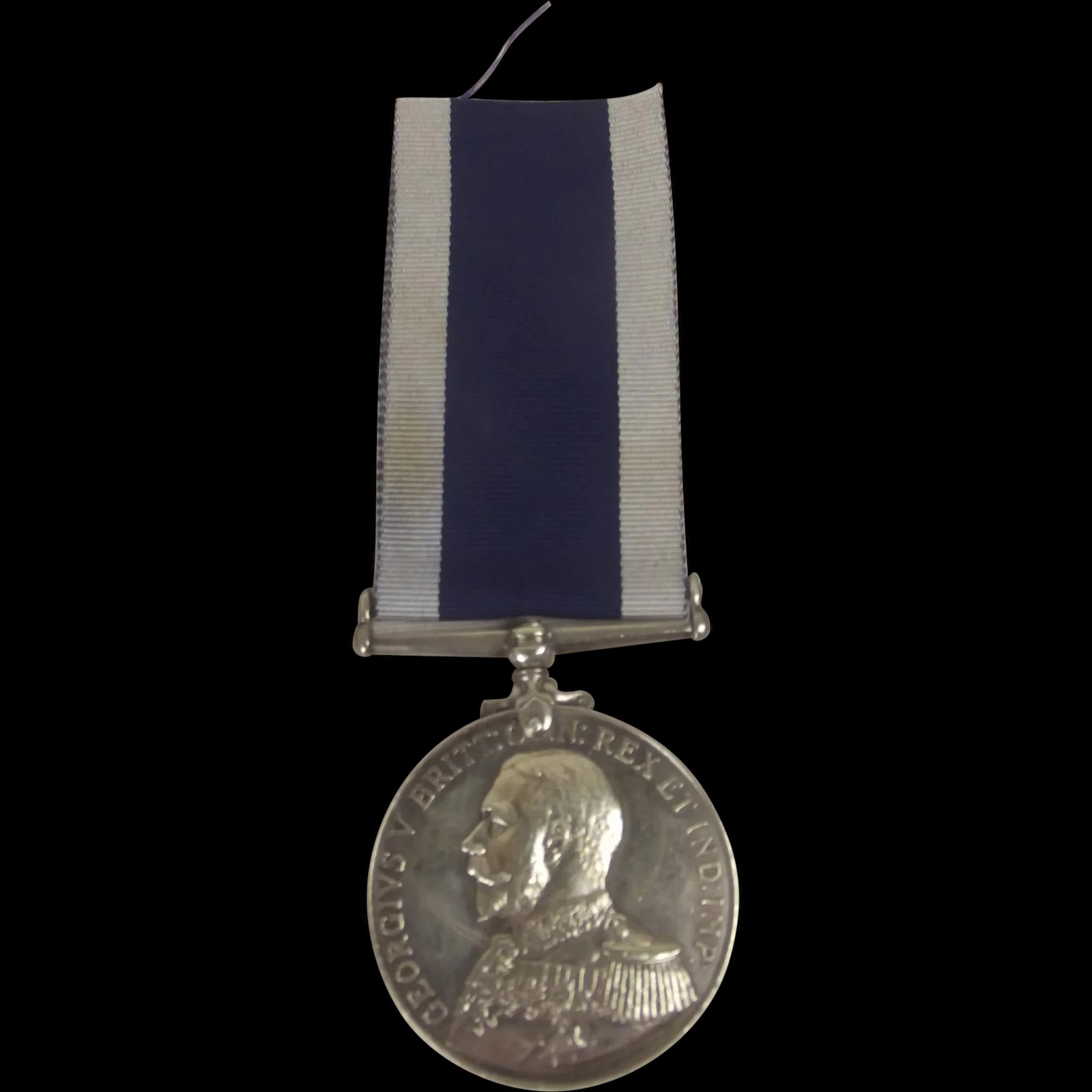 British Military George V Naval Long Service And Good Conduct Medal HMS Fishguard