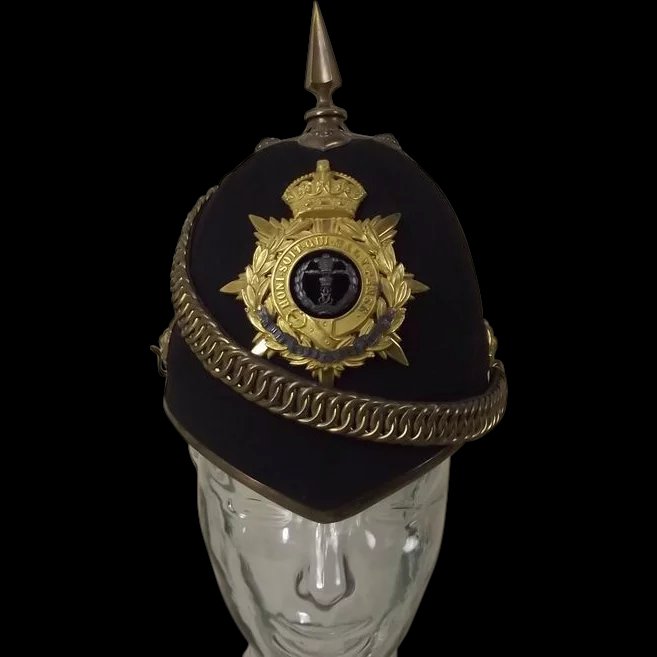 British Post 1902 Middlesex Regiment Officers Home Service Spikehelmet