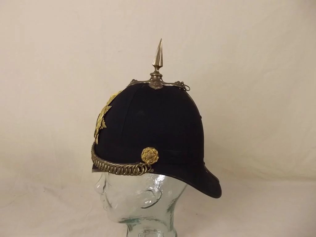 British Post 1902 Middlesex Regiment Officers Home Service Spikehelmet - Image 4