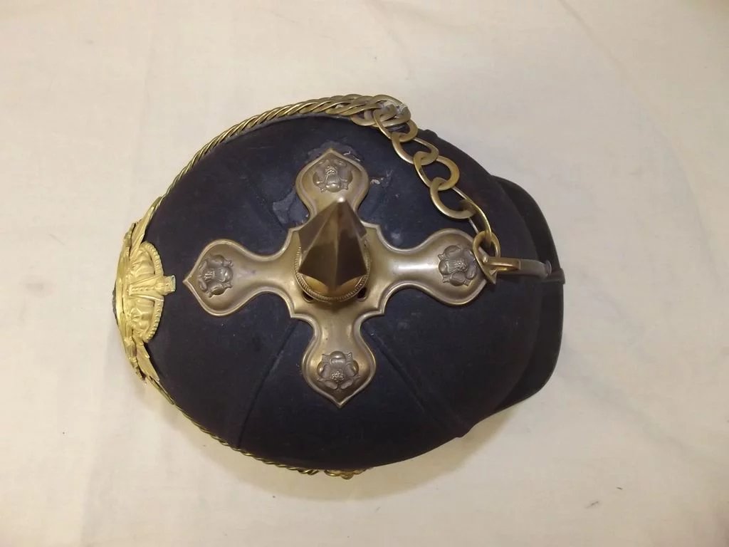 British Post 1902 Middlesex Regiment Officers Home Service Spikehelmet - Image 7