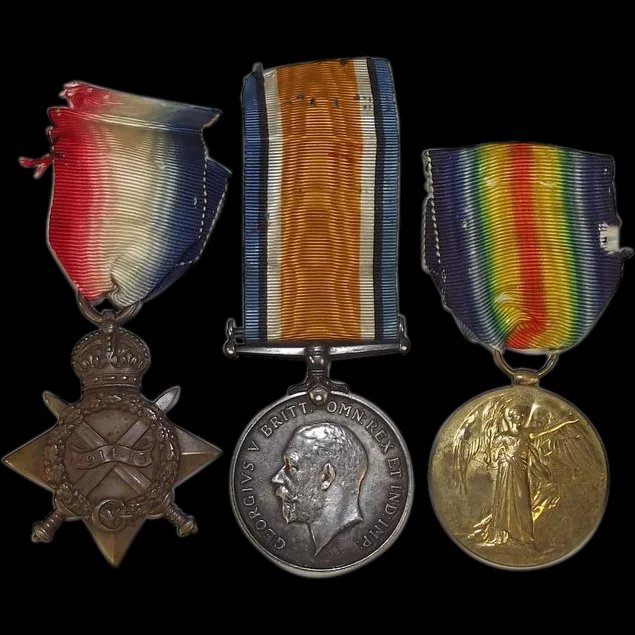 British WW1 1914 Medal Trio Petty Officer A. A. Mouncer Royal Navy