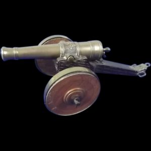 Bronze & Oak Model Of A Mid Eighteen Century Field Cannon Made c1900