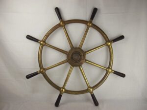 Bronze Ships Wheel By Mactaggart, Scott & Co. Ltd. From Malta Port
