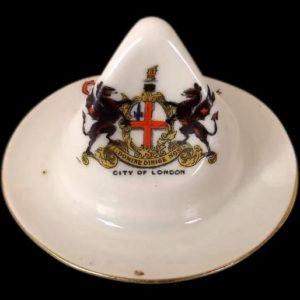 Carlton China Crested China, Colonial Hat - Crest Of London