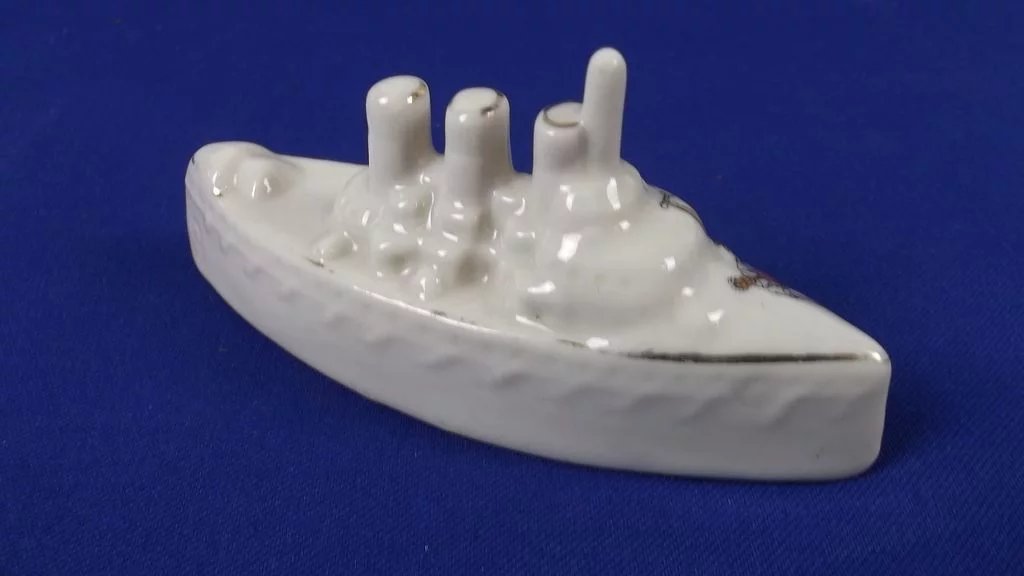 Carlton Crested China Model Of A WW1 Battleship, Forward Birmingham - Image 3