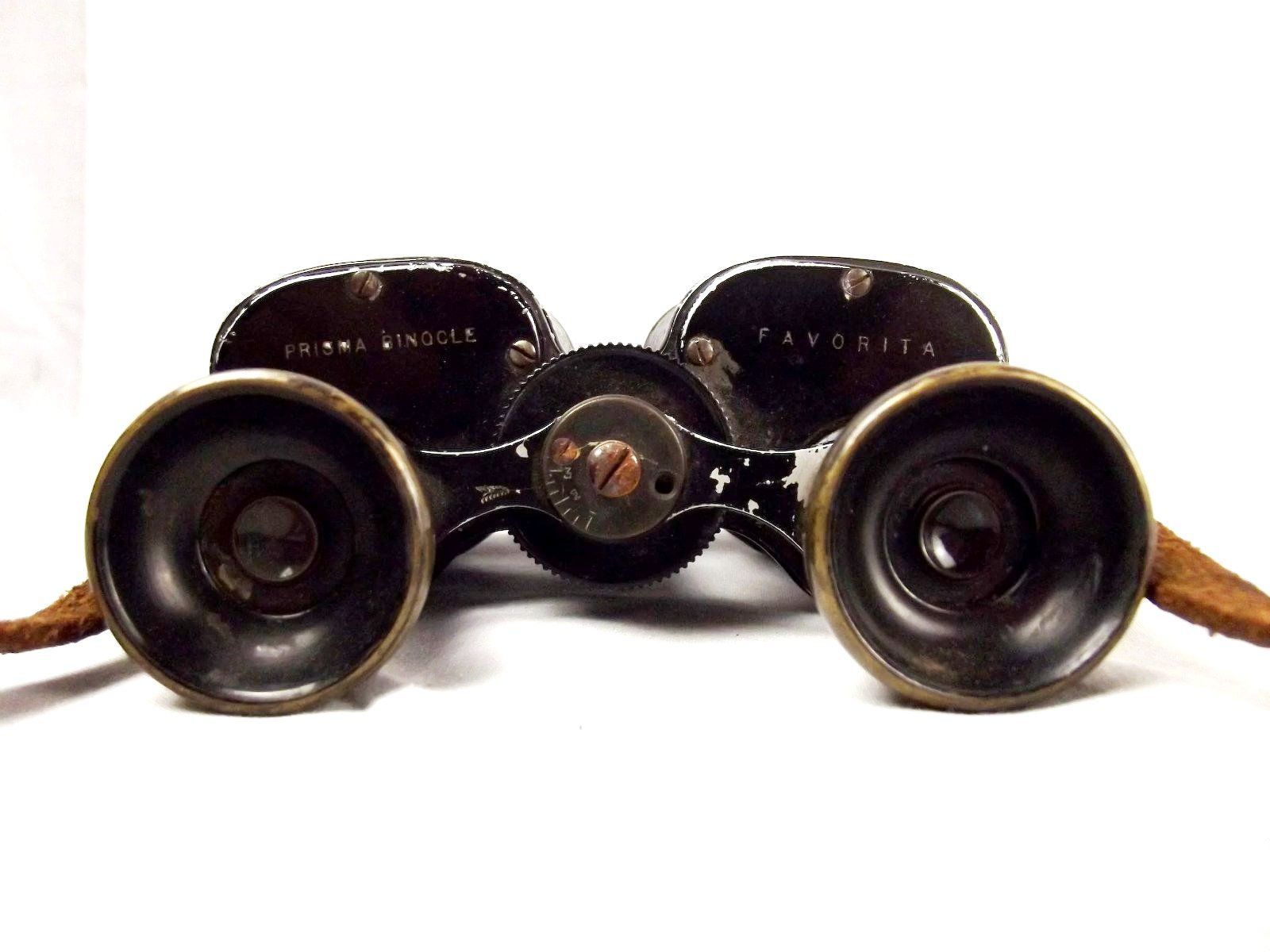Cased French WWII Era Favorita Binoculars x8 Magnification - Image 7
