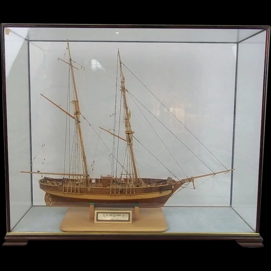 Cased Model Of The French Ketch Warship 'Le Hussard' (1848) 1:50 Scale by J H Gibbens