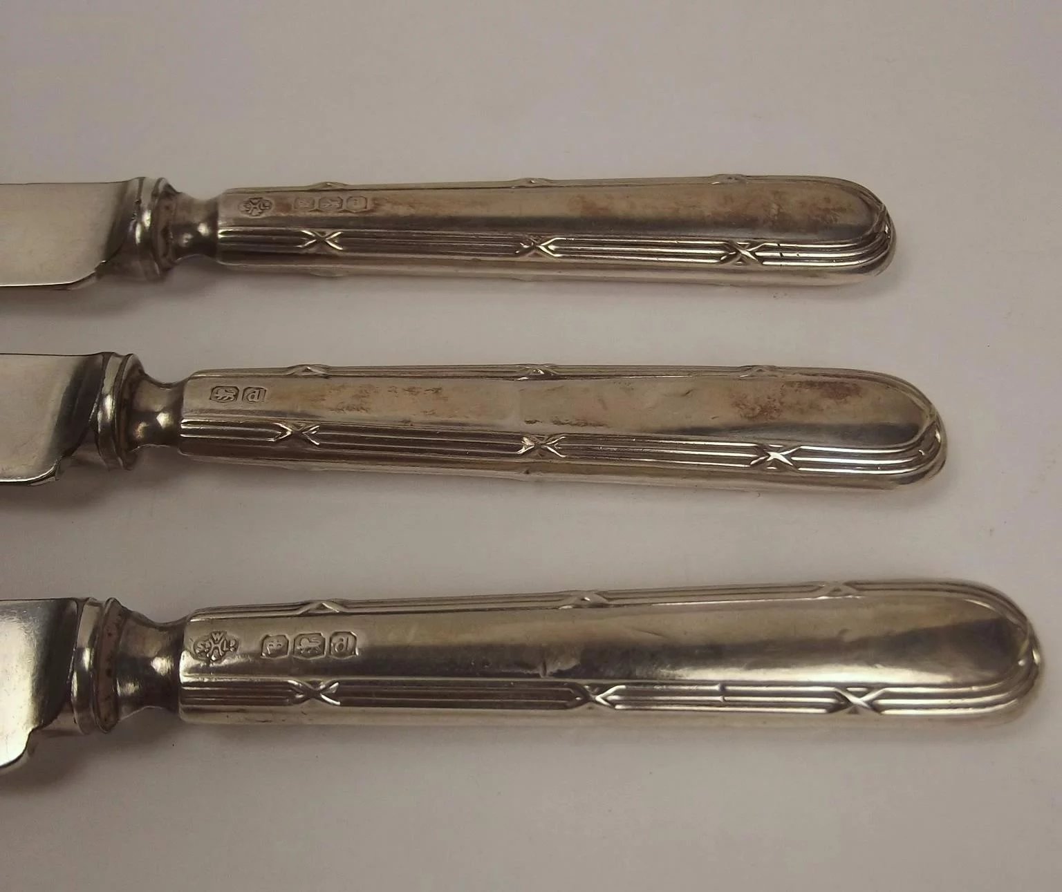 Cased Set of Six Silver Handled Fruit Knives By Jays Of London c1899-1903 - Image 5