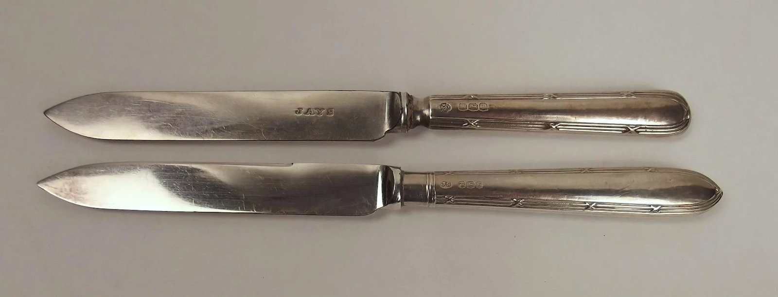 Cased Set of Six Silver Handled Fruit Knives By Jays Of London c1899-1903 - Image 6