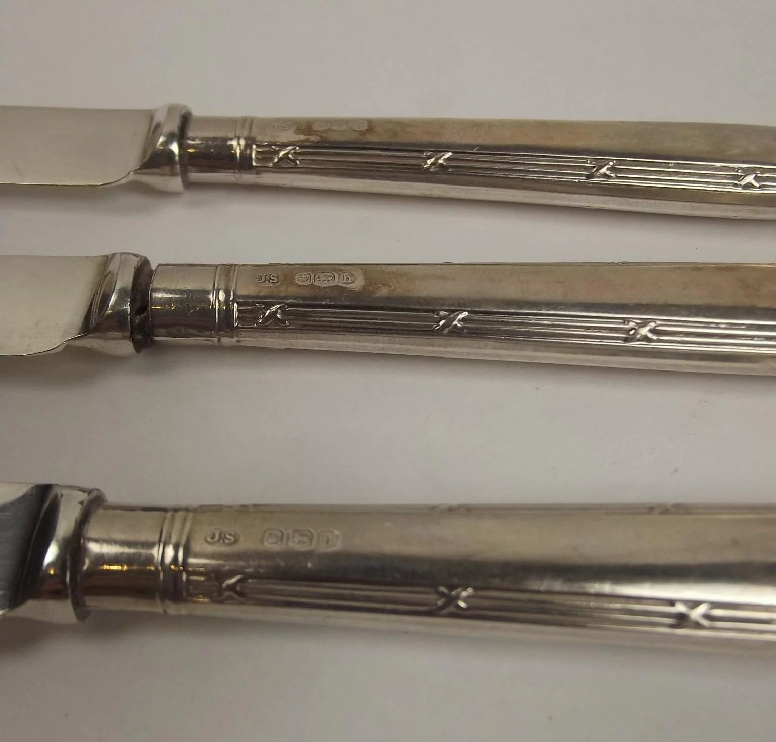 Cased Set of Six Silver Handled Fruit Knives By Jays Of London c1899-1903 - Image 8