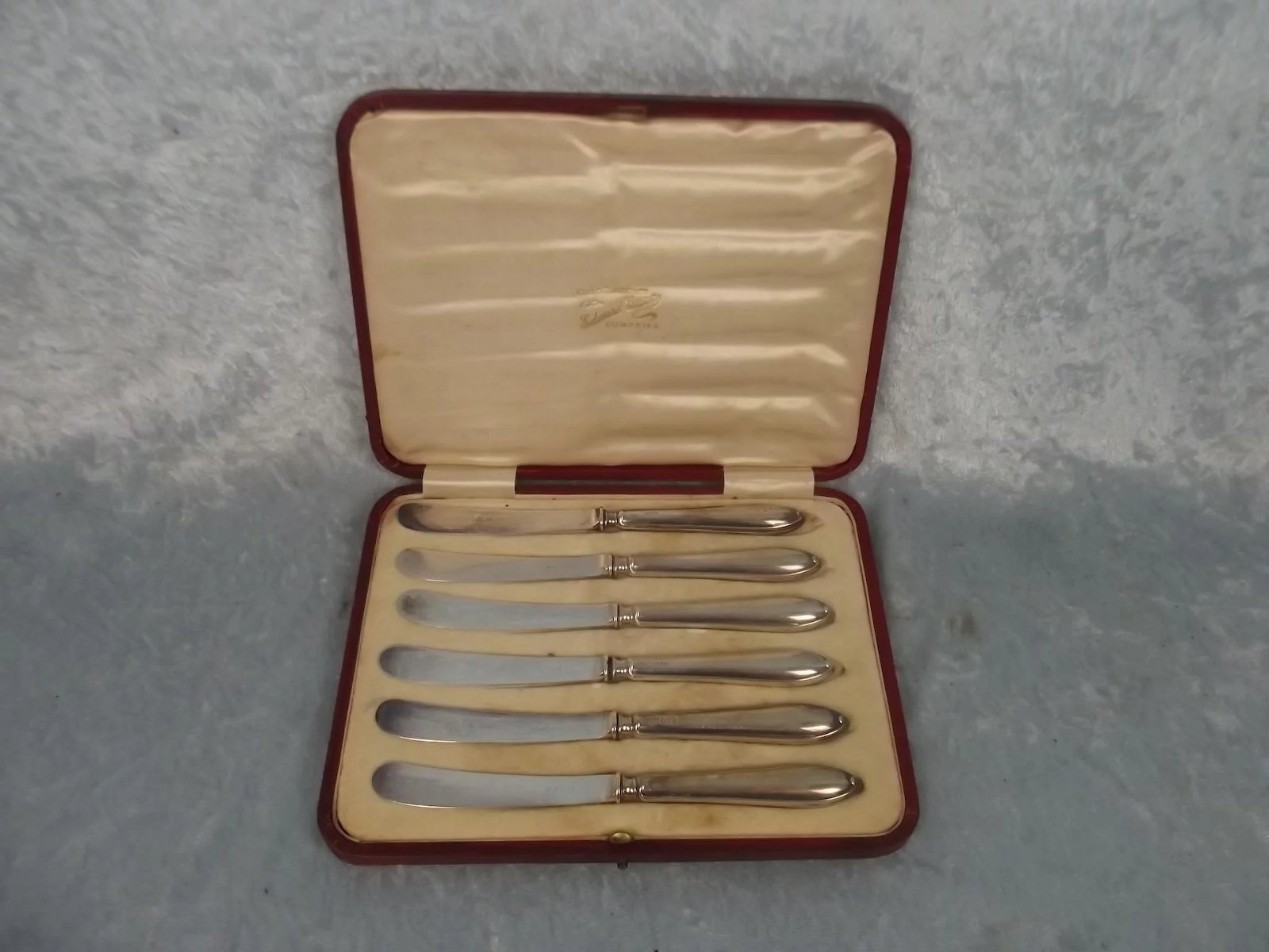 Cased Set Of Six Silver John Biggin Cutlery Sheffield 1908 - Image 2