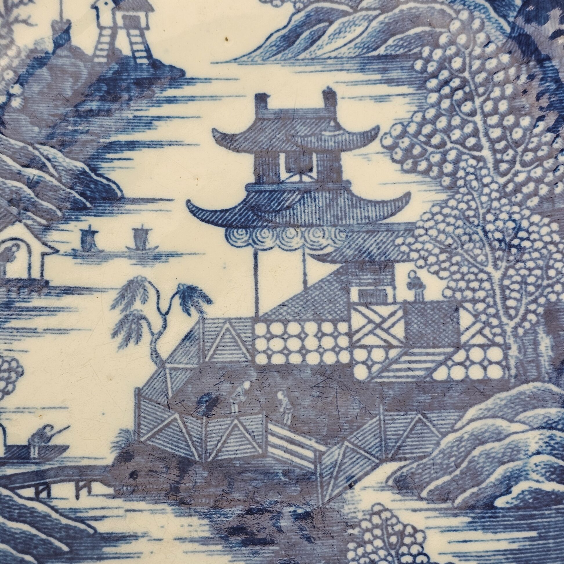 Caughley Blue & White Porcelain Bowl c1780 - Image 3