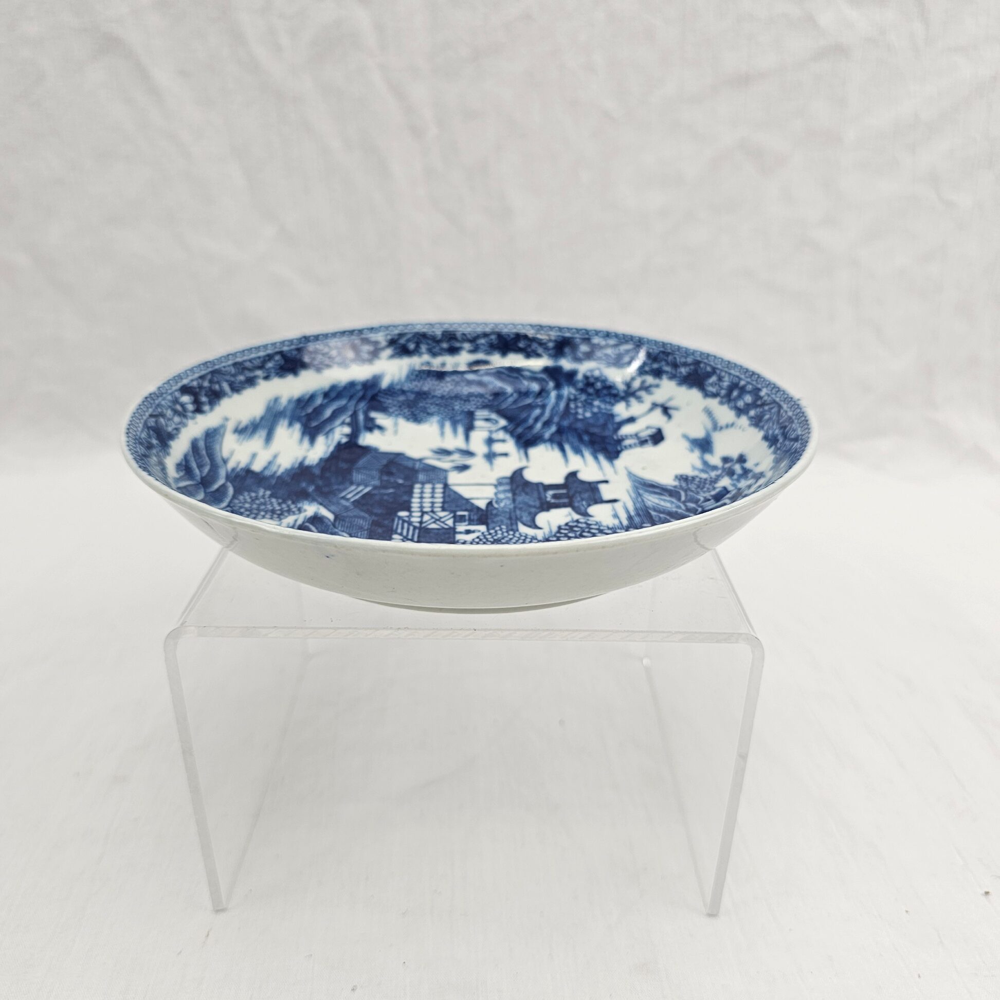 Caughley Blue & White Porcelain Bowl c1780 - Image 4