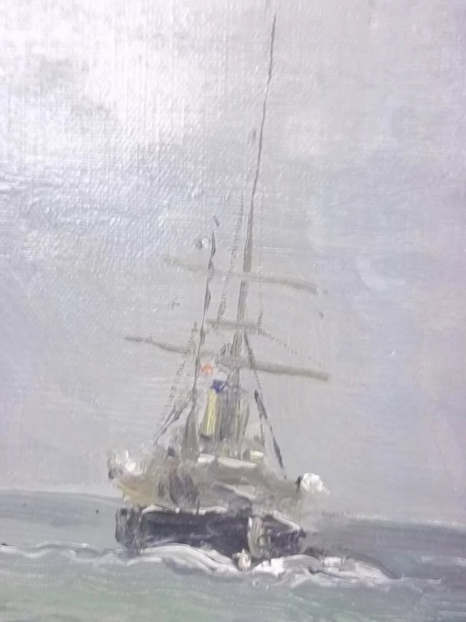 Ch. Benjamin Olsen (1873-1935) 'Danish Warships Exercising Off Aarhus', Signed - Image 7