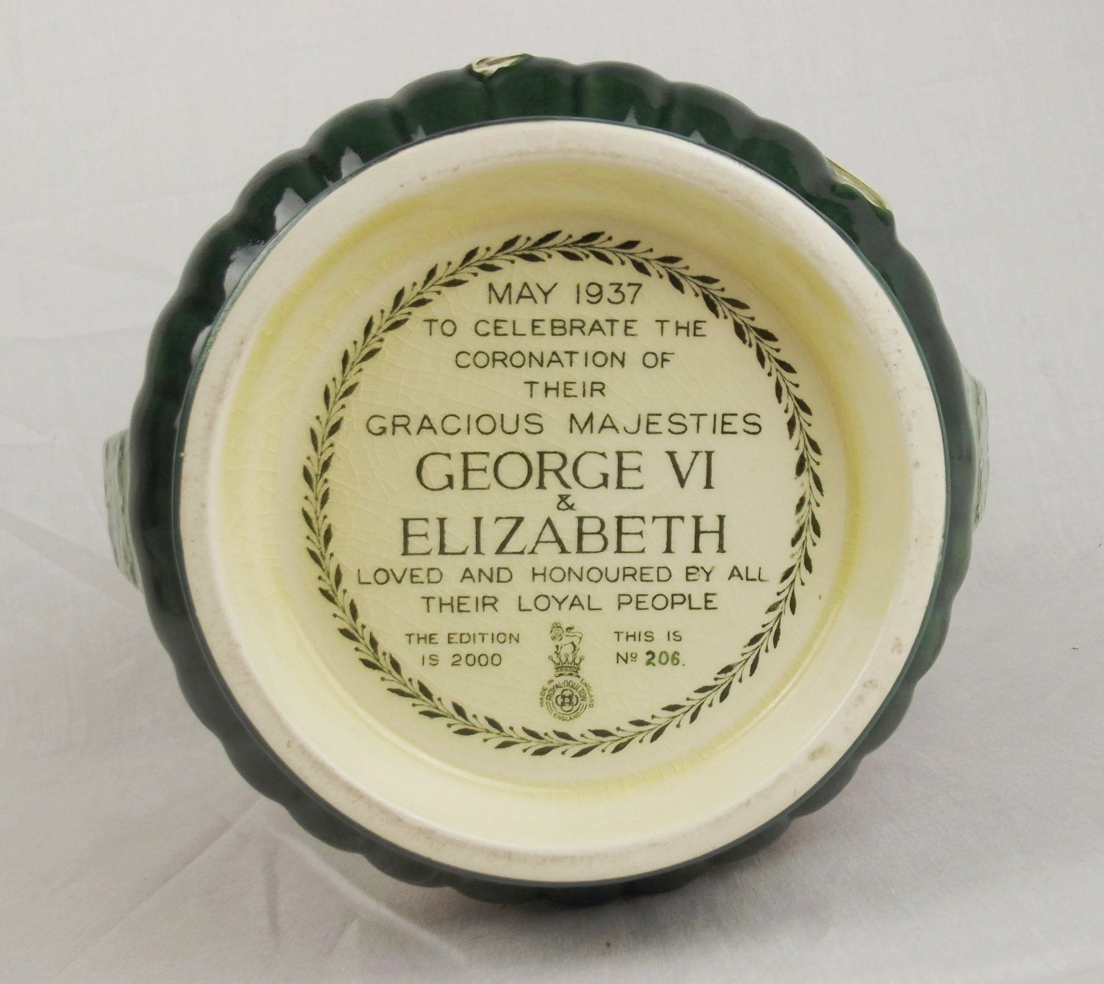 Charles Noke & H. Fenton Royal Doulton George VI & Elizabeth Coronation Loving Cup c1937 - Image 10