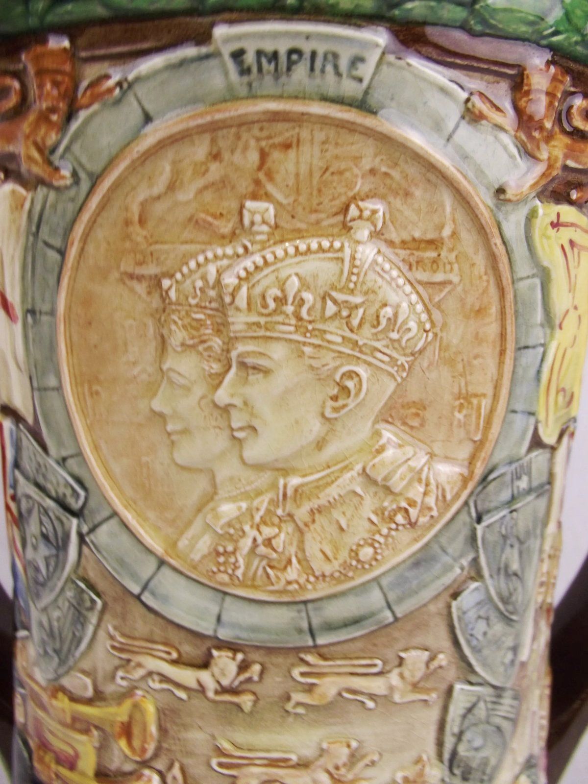 Charles Noke & H. Fenton Royal Doulton George VI & Elizabeth Coronation Loving Cup c1937 - Image 3