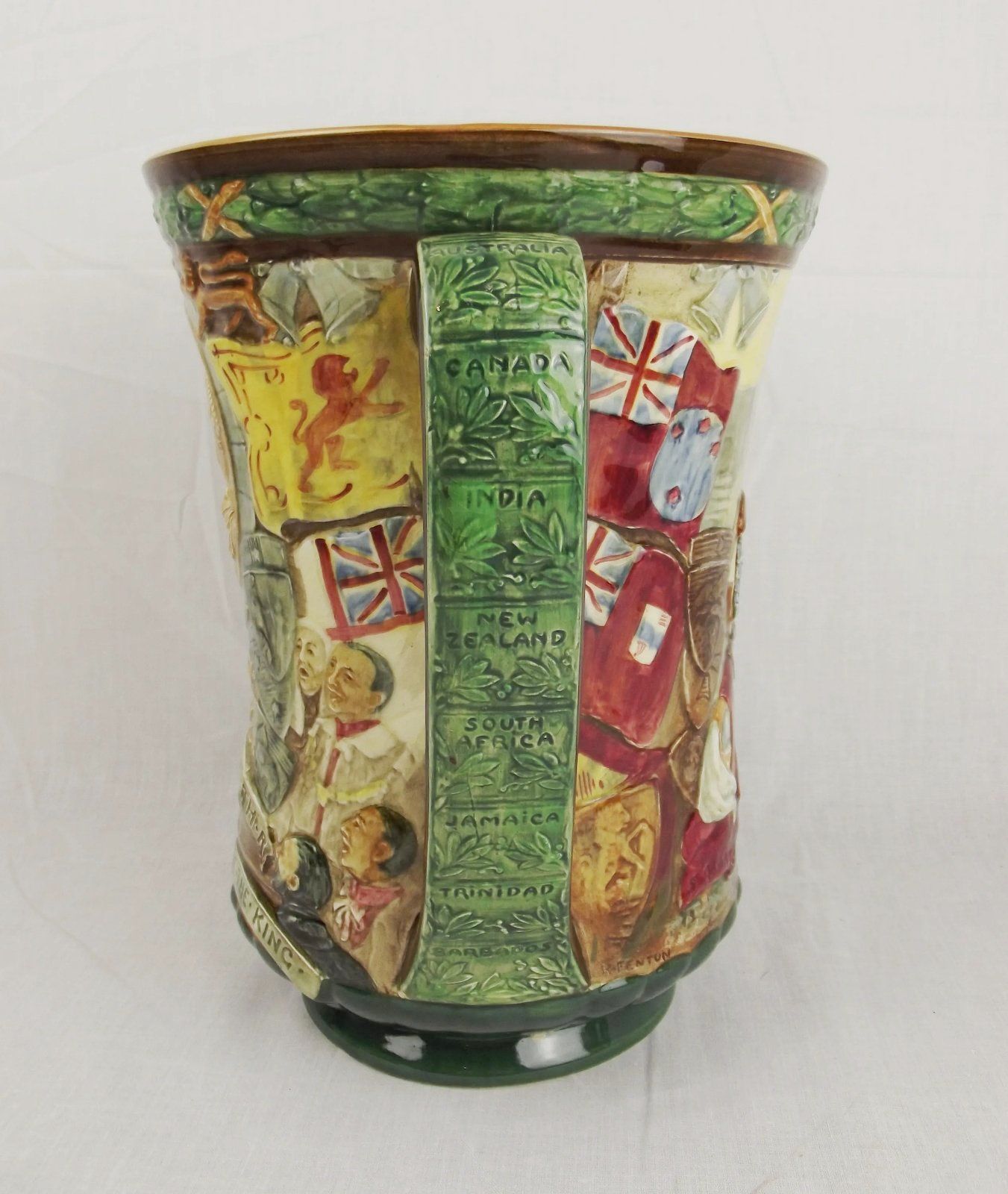 Charles Noke & H. Fenton Royal Doulton George VI & Elizabeth Coronation Loving Cup c1937 - Image 4