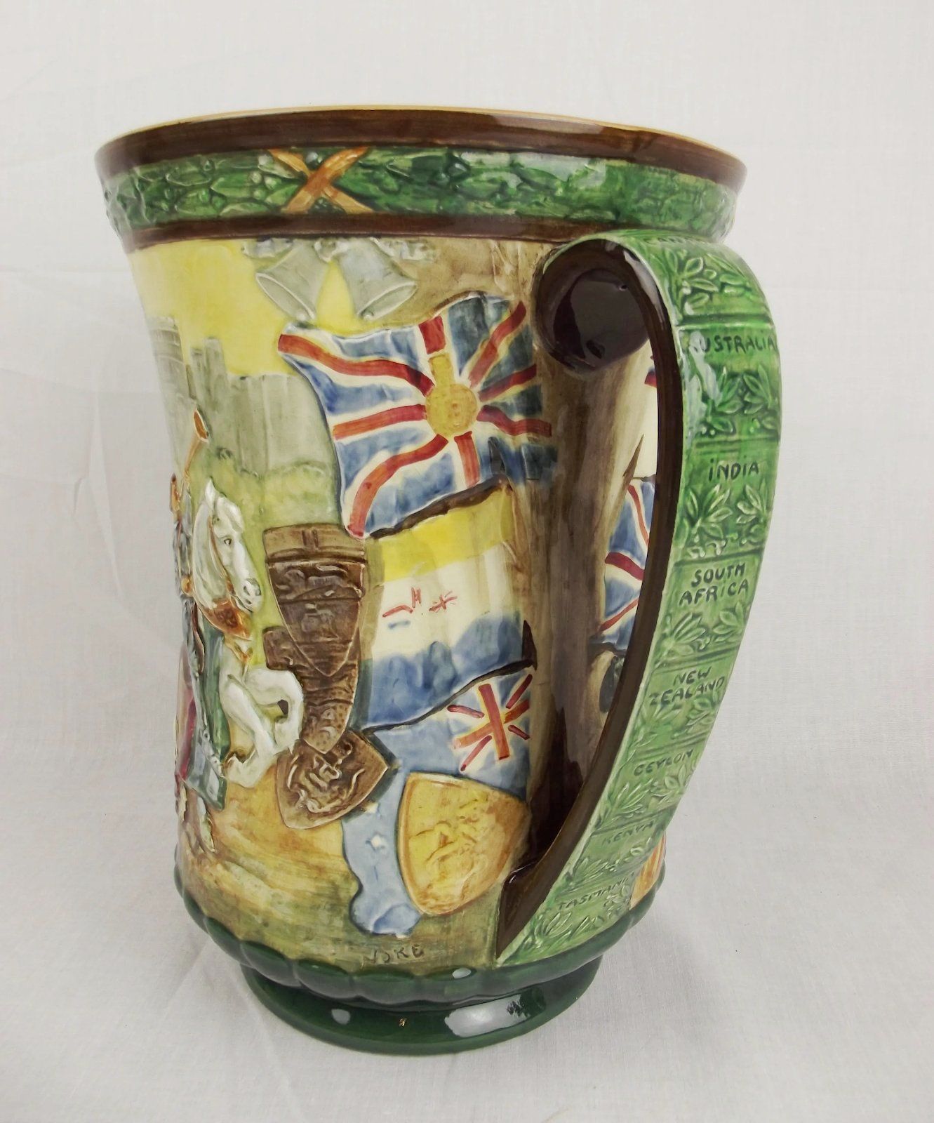 Charles Noke & H. Fenton Royal Doulton George VI & Elizabeth Coronation Loving Cup c1937 - Image 5