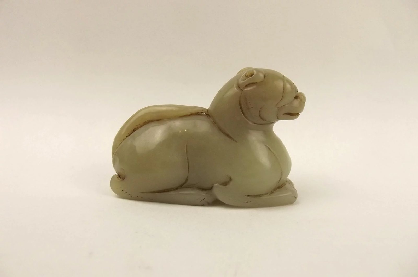 Chinese Ching Dynasty Nephrite Jade Tiger - Image 4
