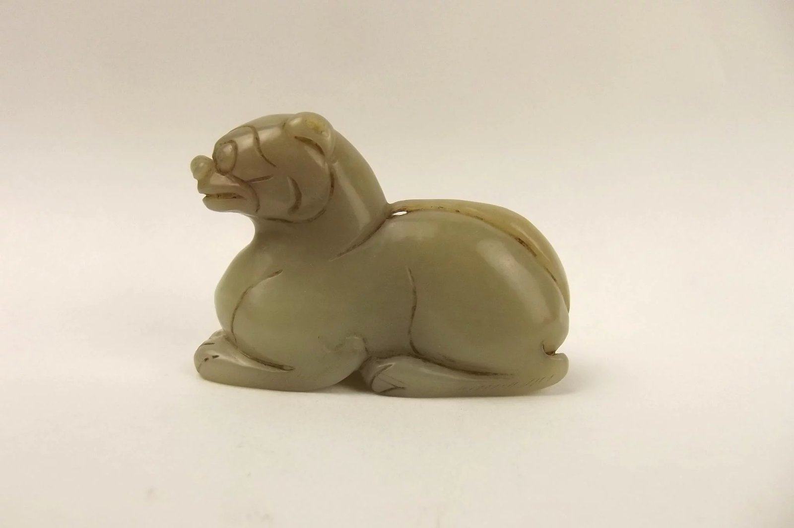 Chinese Ching Dynasty Nephrite Jade Tiger - Image 6