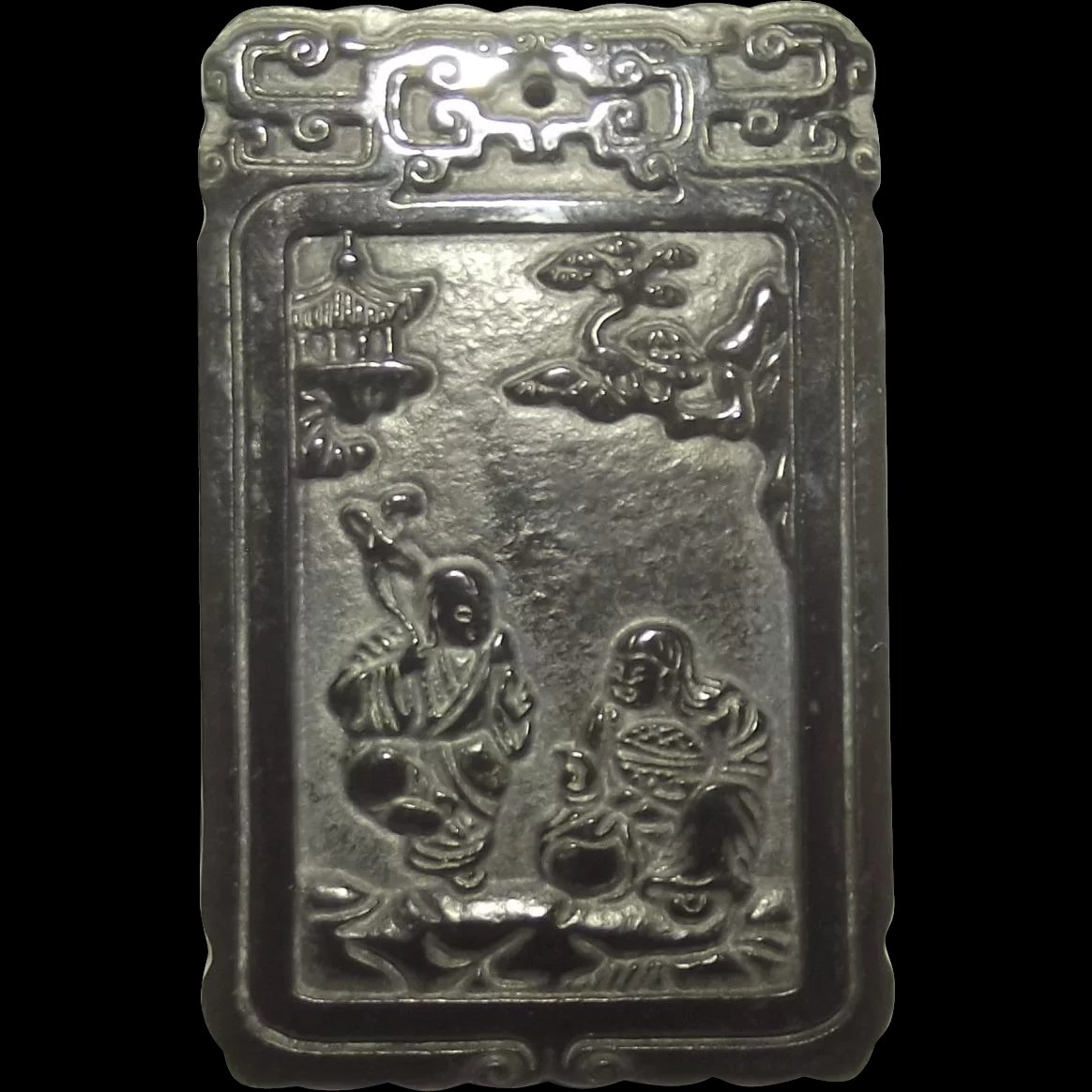 Chinese Jade Fairy Tale Pendant