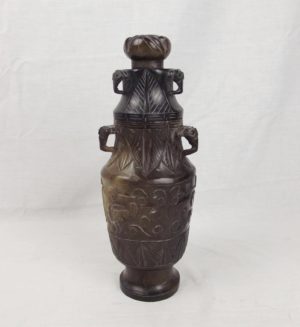 Chinese Nephrite Jade Baluster Vase With Cover