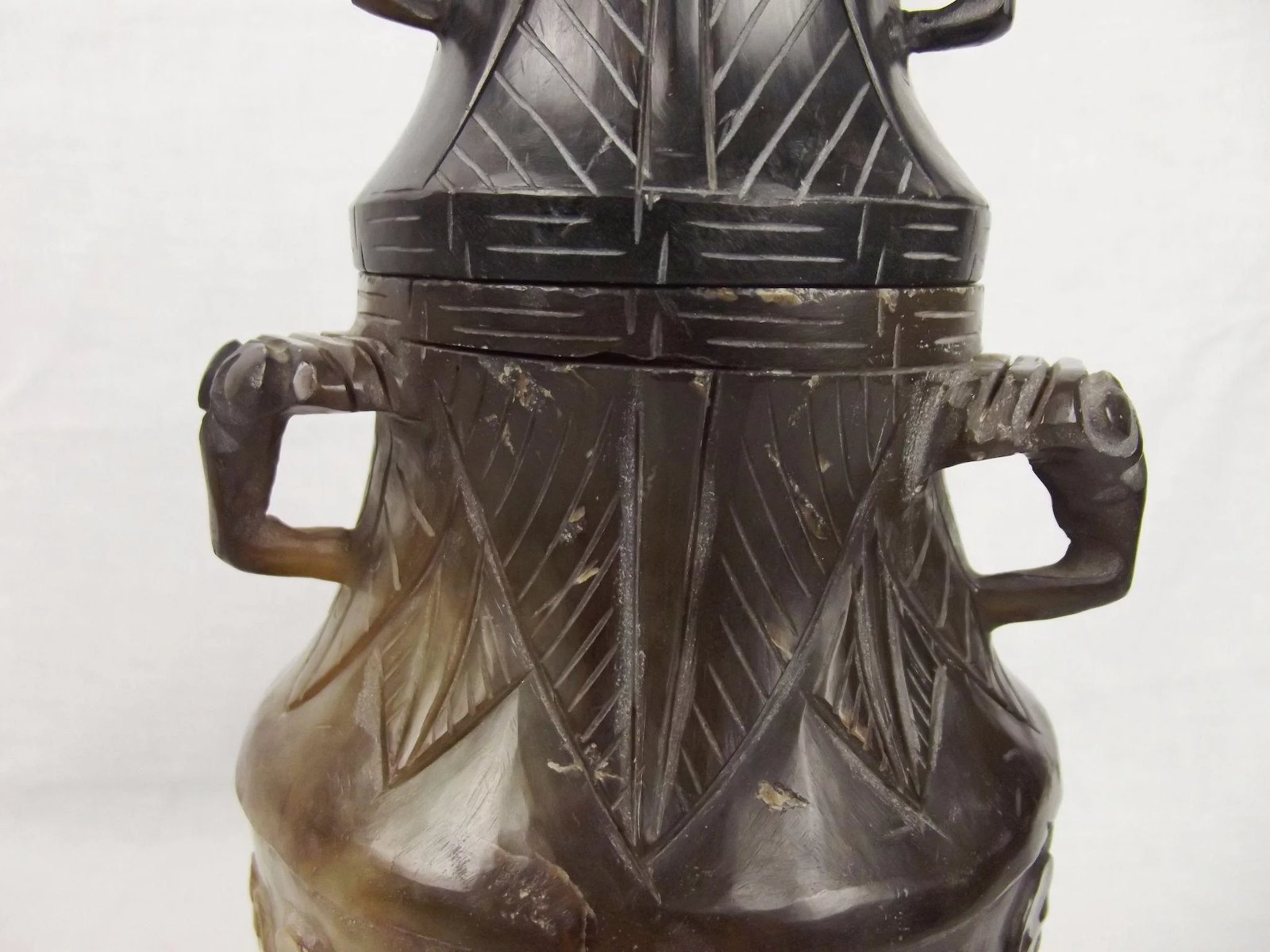 Chinese Nephrite Jade Baluster Vase With Cover - Image 3