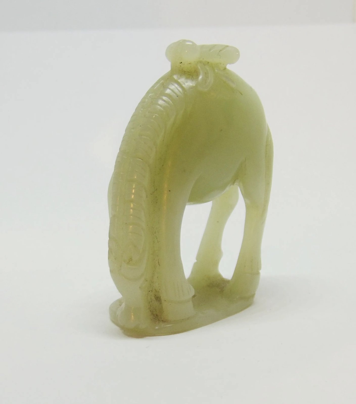 Chinese Qing Dynasty Nephrite Jade Carving Of A Horse & Fly - Image 3