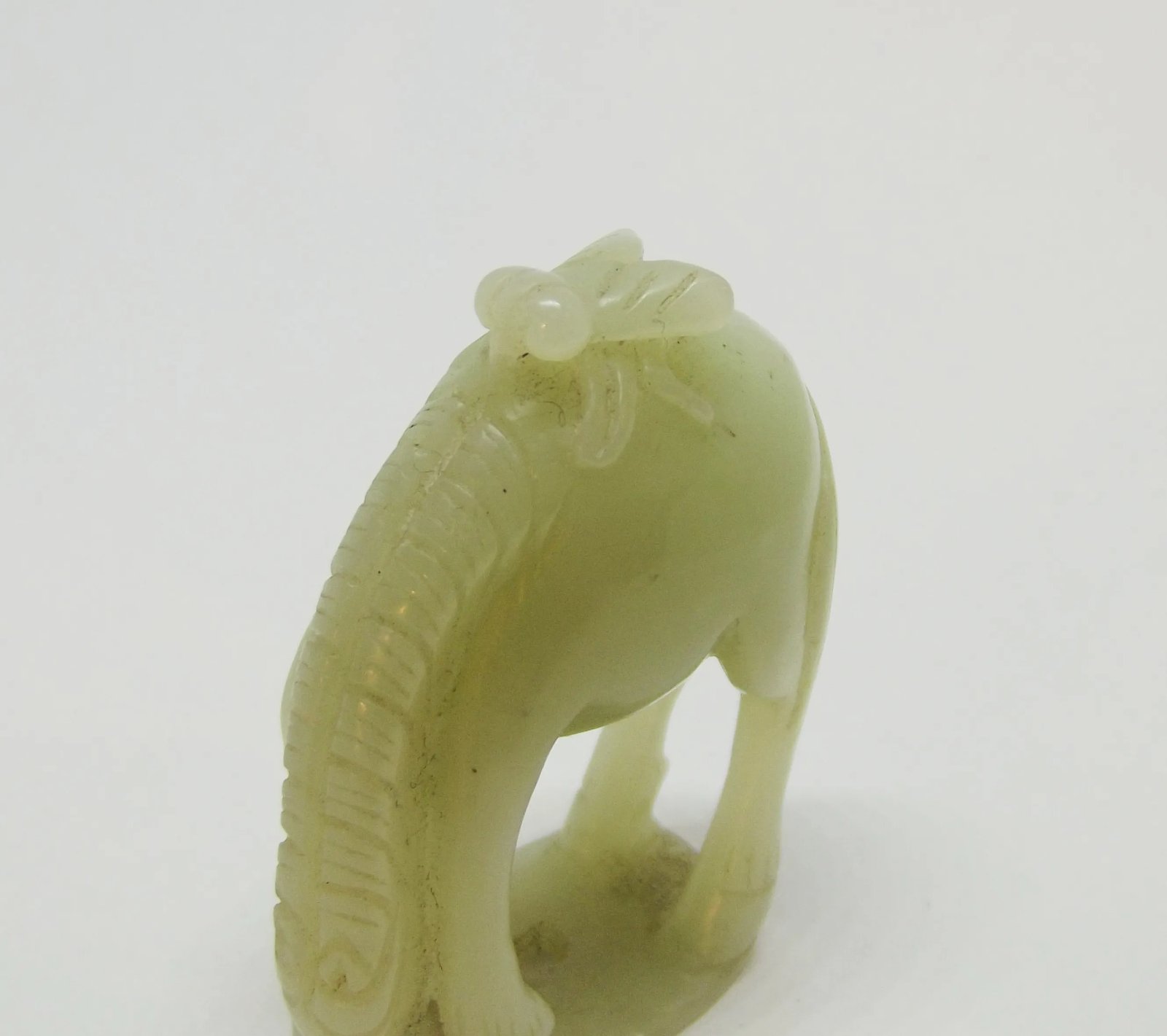 Chinese Qing Dynasty Nephrite Jade Carving Of A Horse & Fly - Image 5