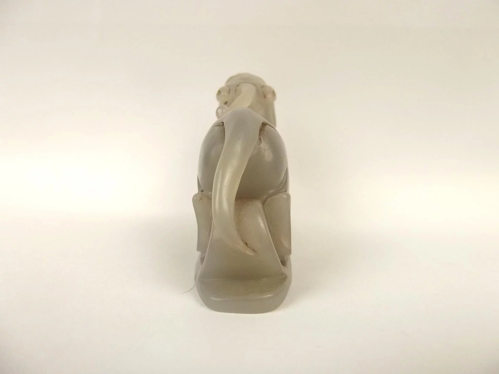 Chinese Qing Dynasty Nephrite Jade Carving Of A Mythical Unicorn Creature - Image 6