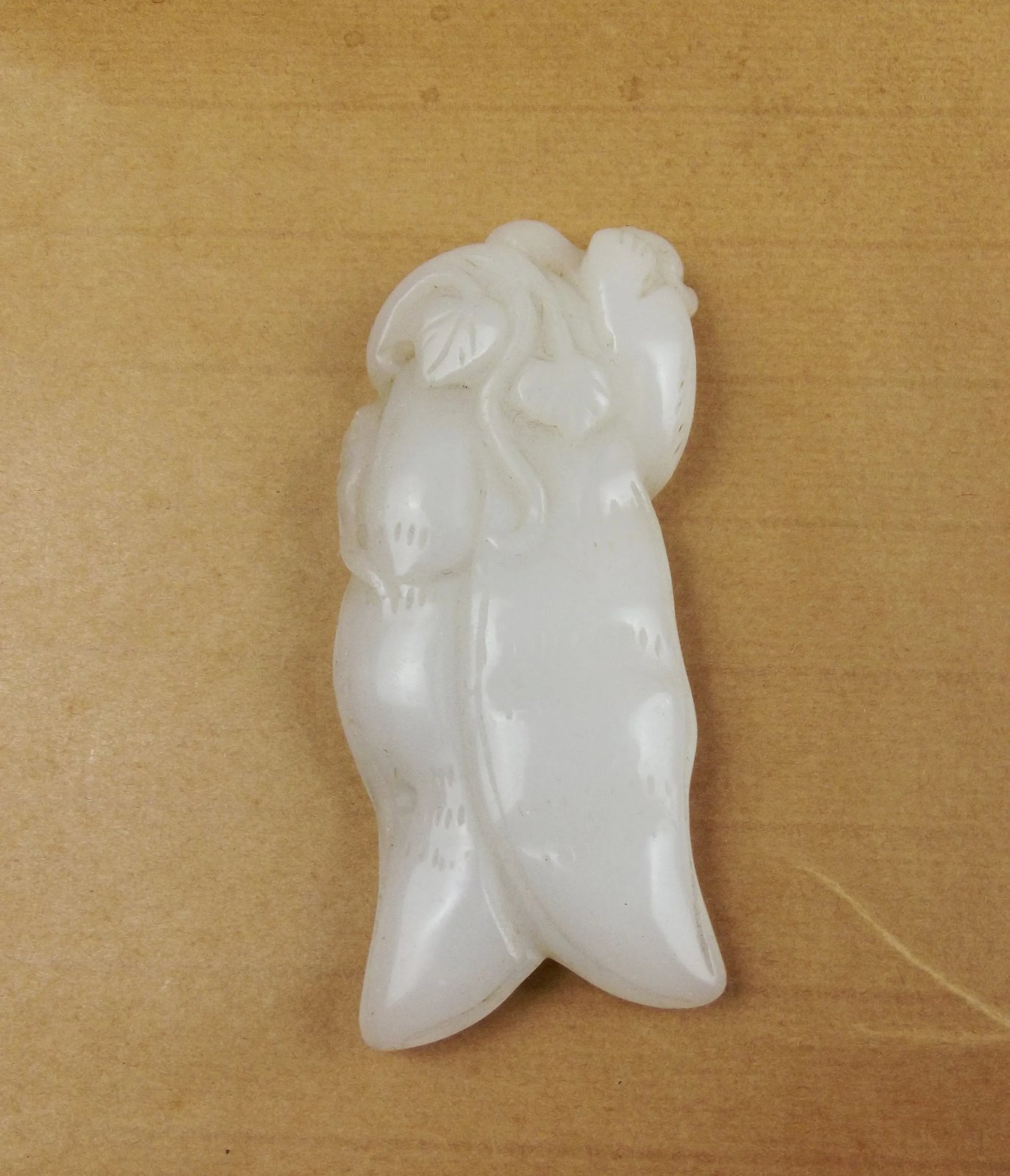 Chinese Qing Or Earlier Carved Tropical Fruit & Monkey Pendant - Image 4