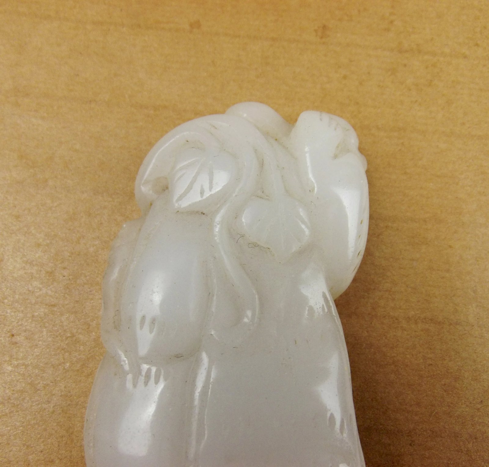 Chinese Qing Or Earlier Carved Tropical Fruit & Monkey Pendant - Image 5