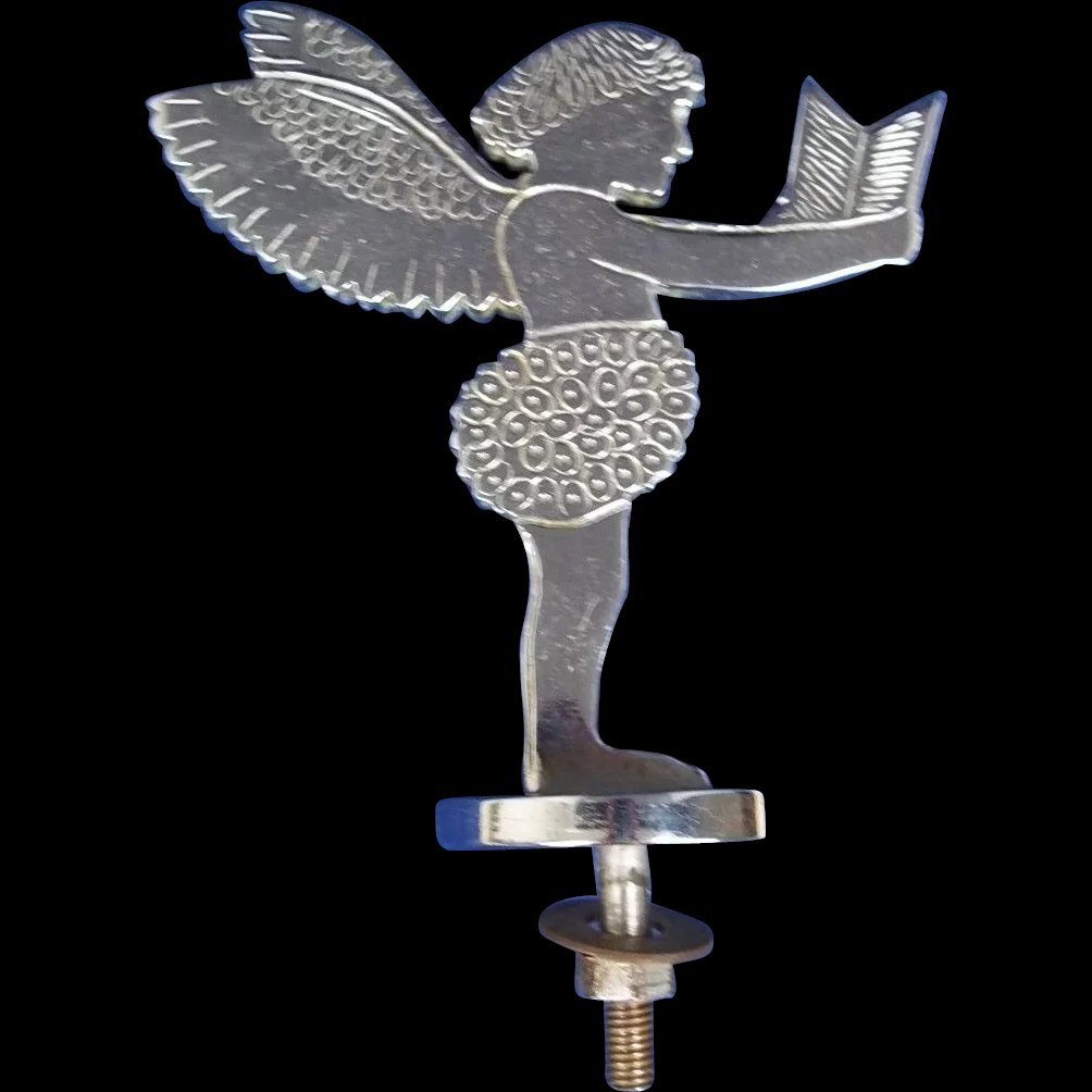 Chrome Plated, Reading Cherub Car Mascot c1950