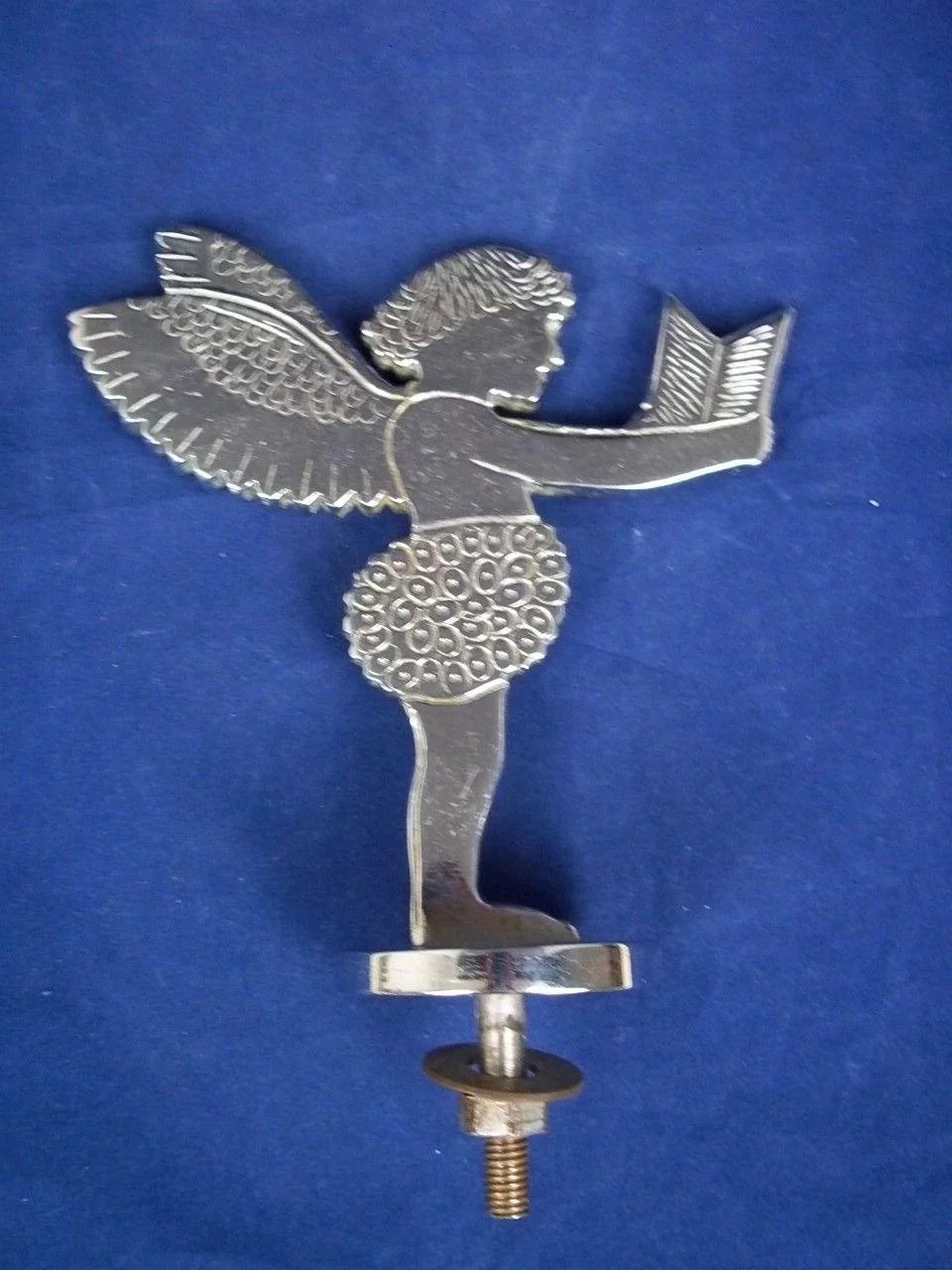 Chrome Plated, Reading Cherub Car Mascot c1950 - Image 2