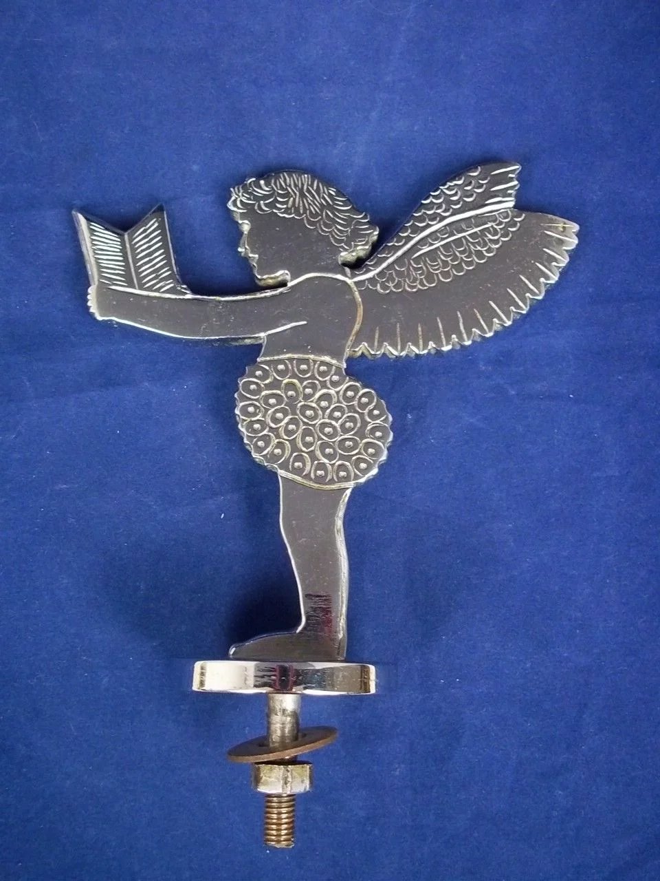 Chrome Plated, Reading Cherub Car Mascot c1950 - Image 3