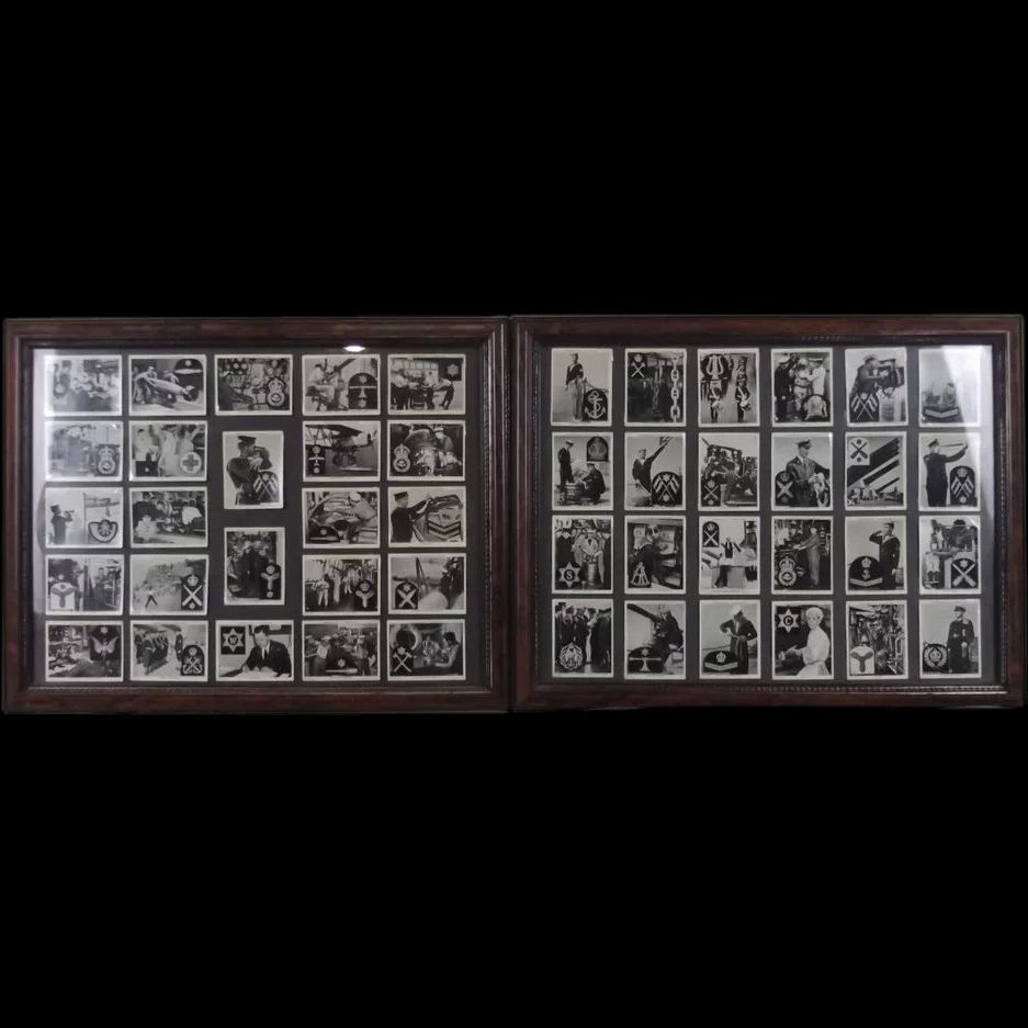 Churchman's Cigarettes "The Navy At Work" 48 Framed Original Full Set Of Cards