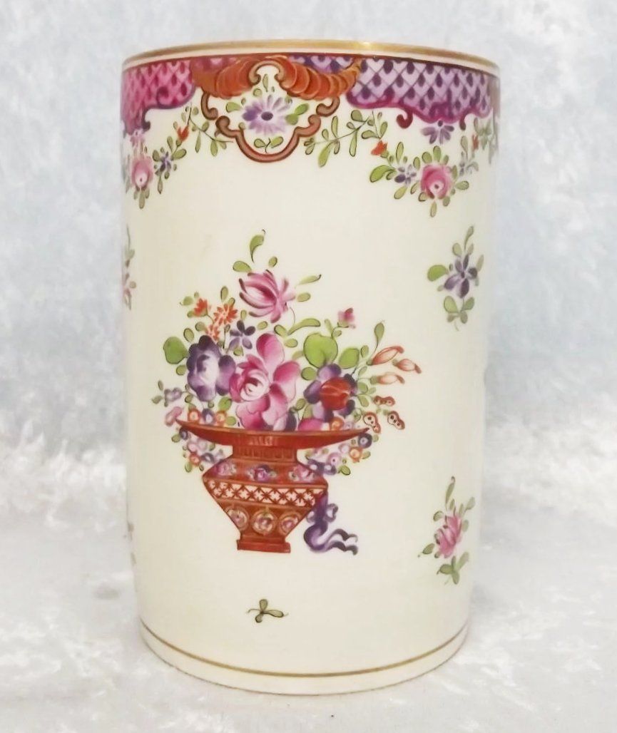 Circa 1780 Cantonese Chinese Famille Rose Export Porcelain Mug - Image 8
