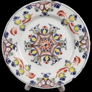 Circa 1790 Ann Gomm Lambeth Delftware Plate #2