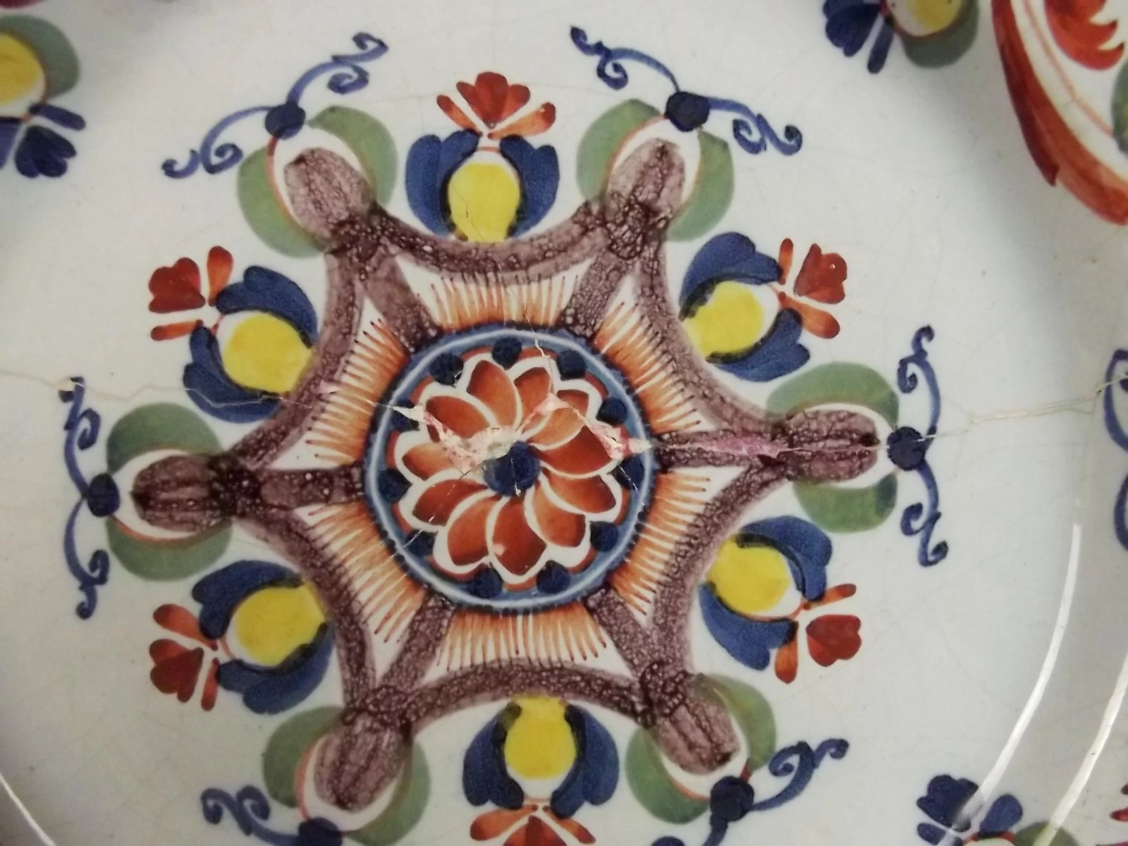 Circa 1790 Ann Gomm Lambeth Delftware Plate #2 - Image 3