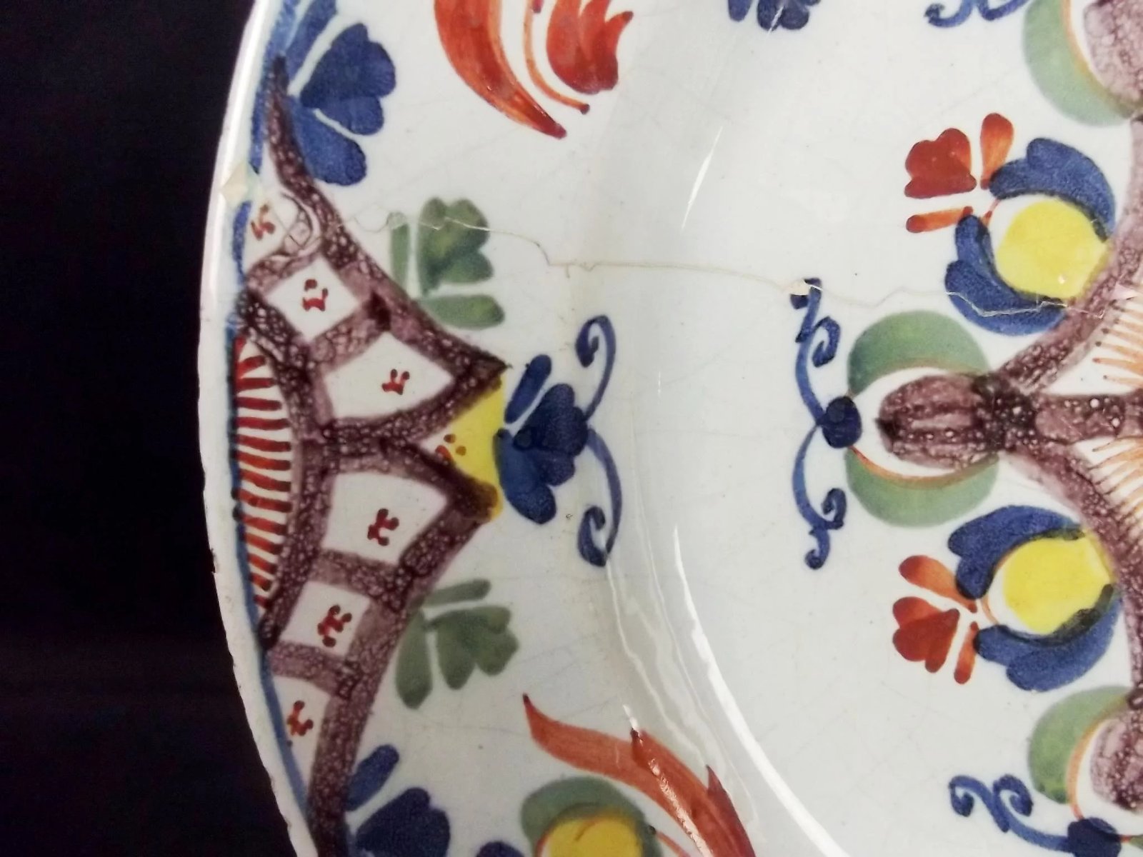 Circa 1790 Ann Gomm Lambeth Delftware Plate #2 - Image 4