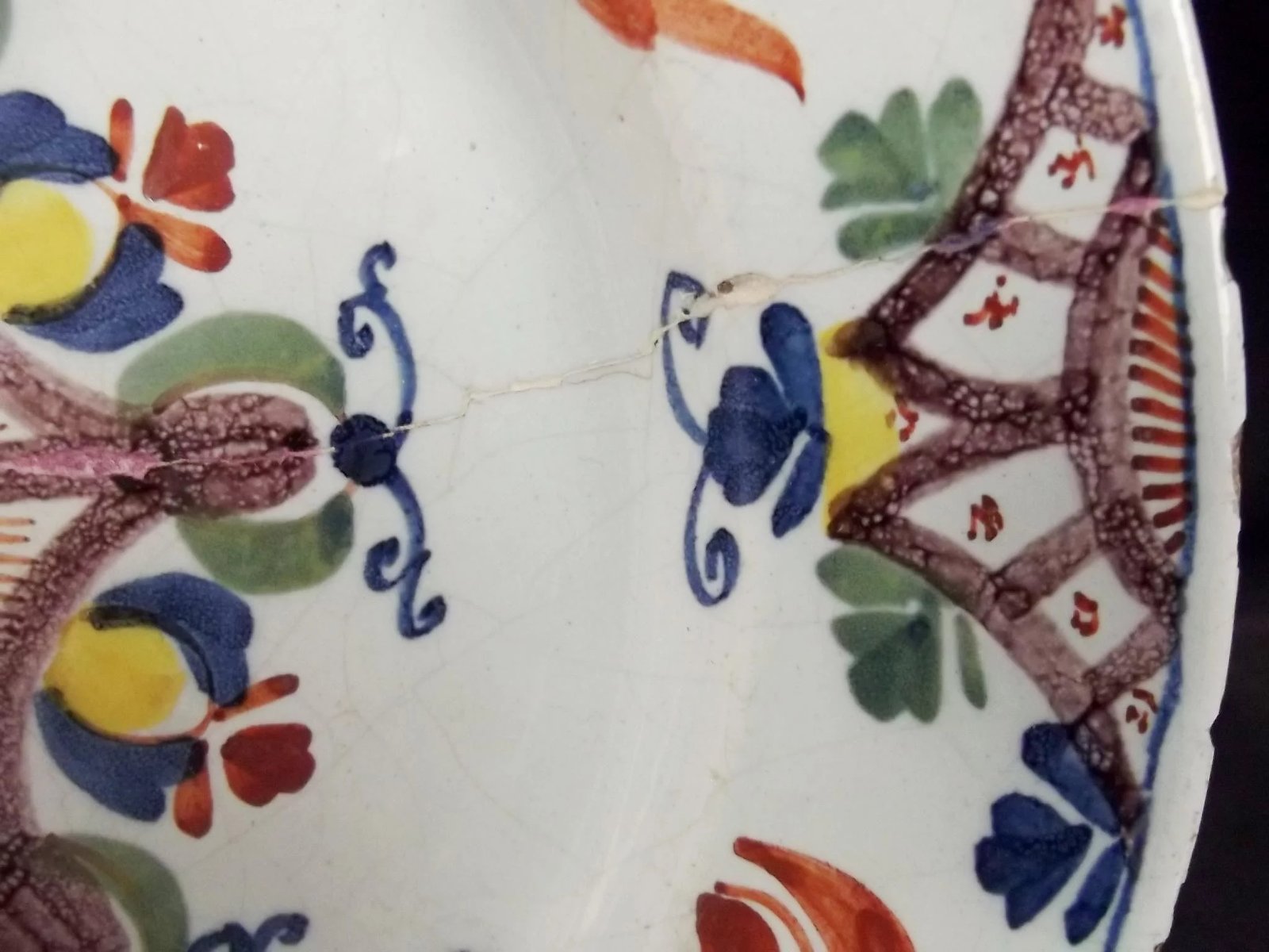 Circa 1790 Ann Gomm Lambeth Delftware Plate #2 - Image 5