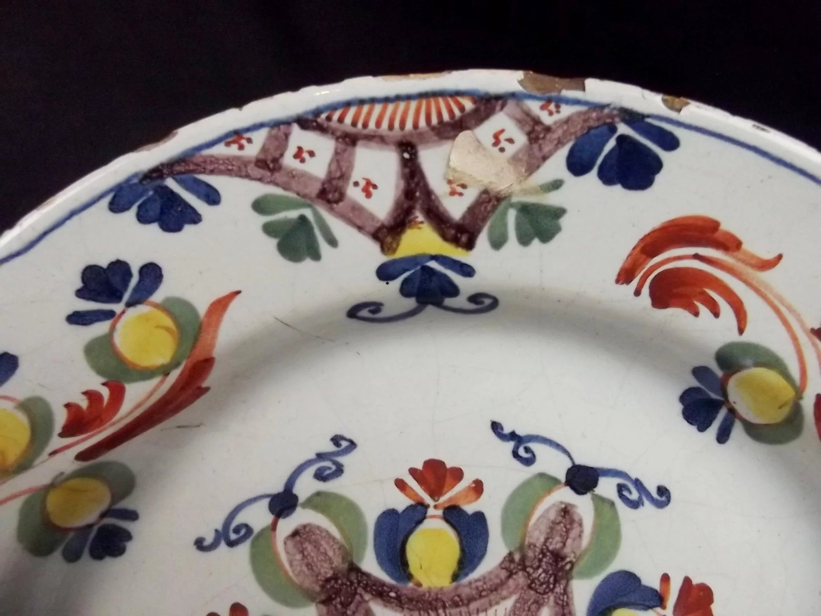 Circa 1790 Ann Gomm Lambeth Delftware Plate #2 - Image 6