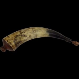 Circa 1815 Powder Horn With HMS Endymion & USS President Engravings