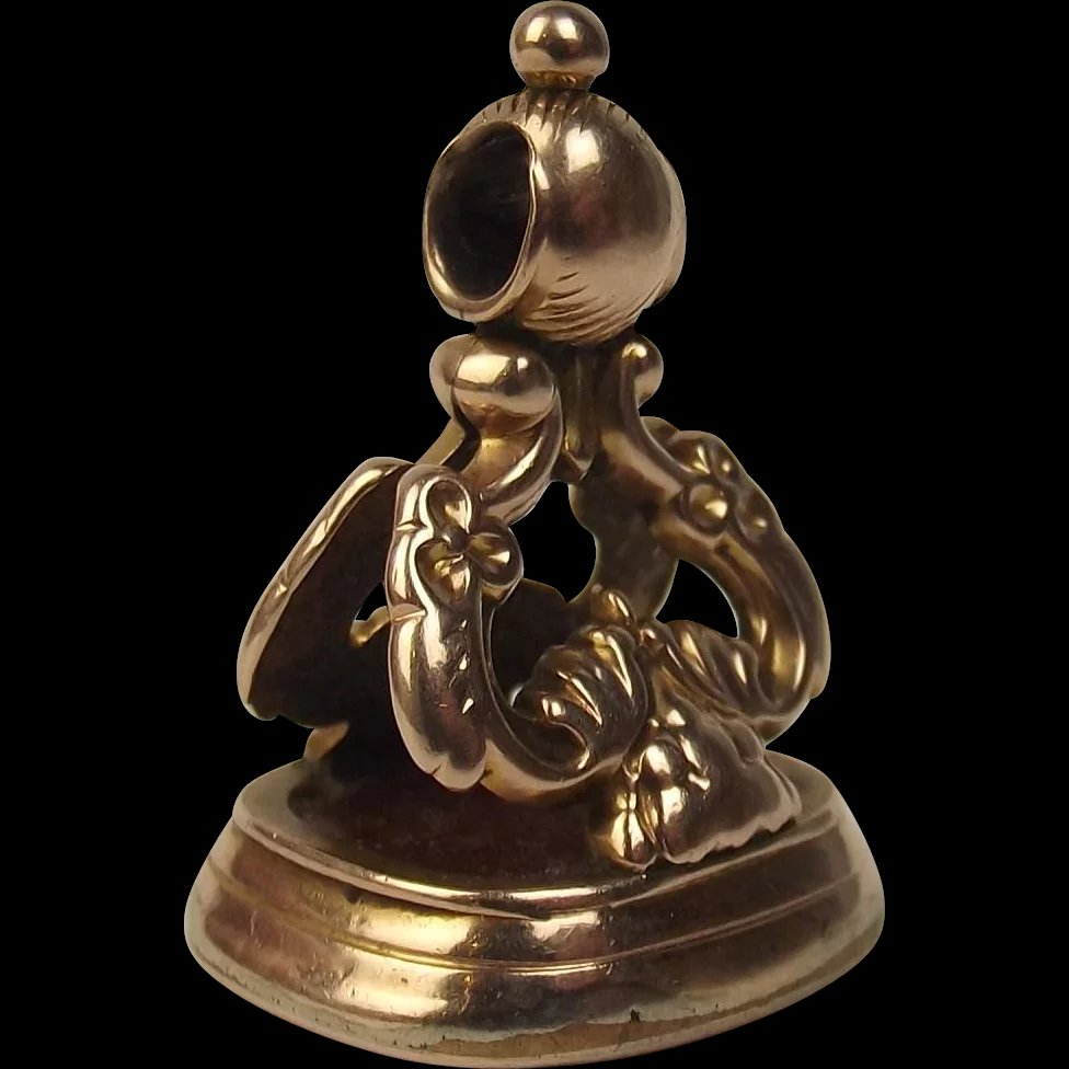 Circa 1830 9ct Yellow Gold Wax Carnelian Seal Stamp