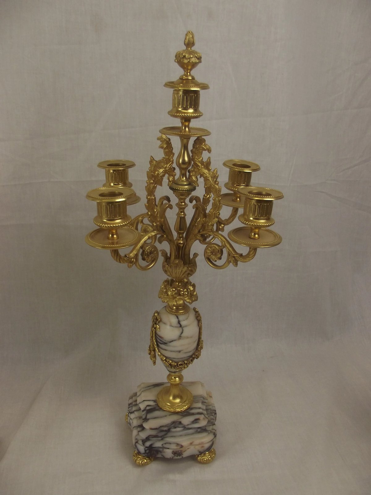Circa 1860 Eight Day French Ormolu And Marble Clock And Garniture Set By A. D. Mougin - Image 10