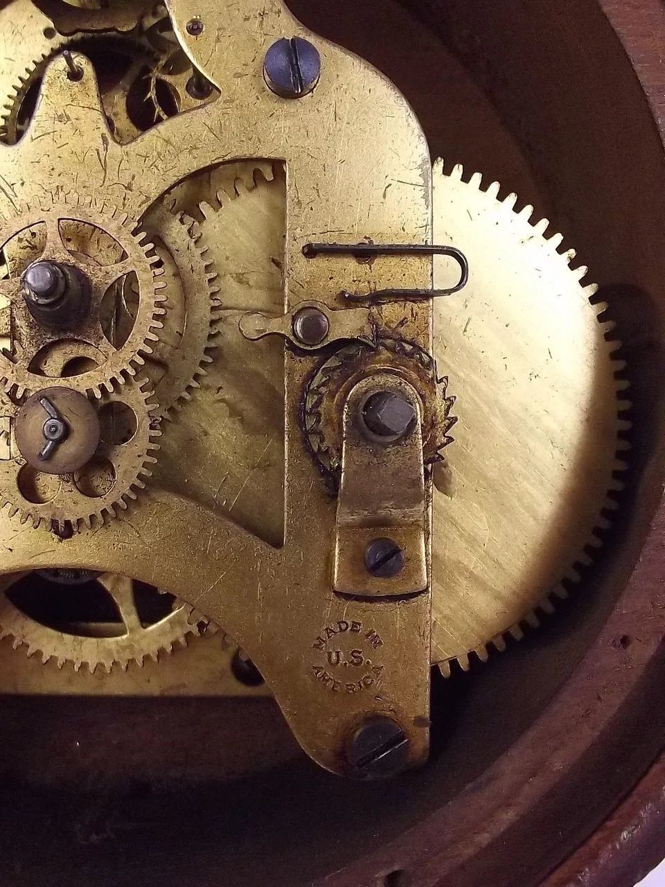 Circa 1880 Seth Thomas Mahogany Cased Ships Bulkhead Clock - Image 10
