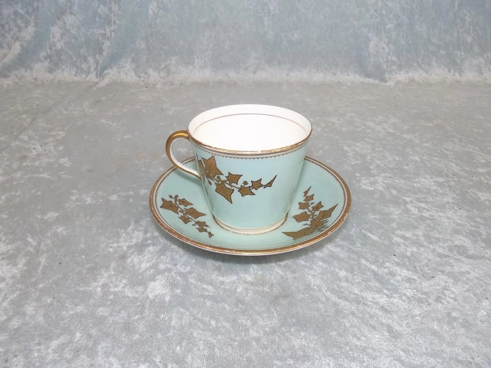 Circa 1880 Turquoise Gilt Cup & Saucer - Image 2